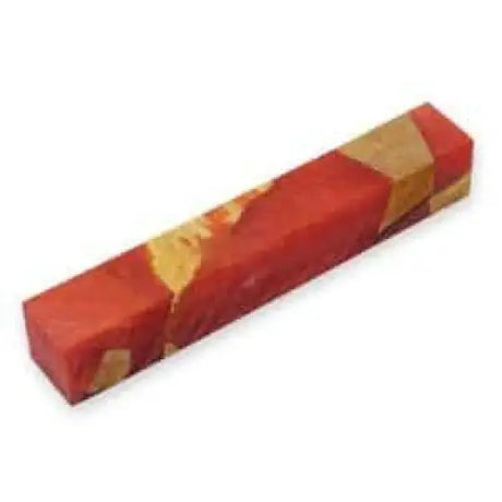 Stabilised Maple Burr/Burl Hybrid Pen Blank - Orange - Blanks - Fast shipping