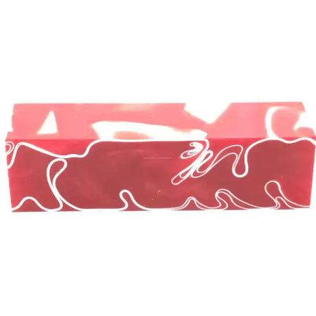Strawberry & Cream - Acrylic Kirinite Pen Blank - Blanks The (Red White) made in high quality acrylic from Italy.