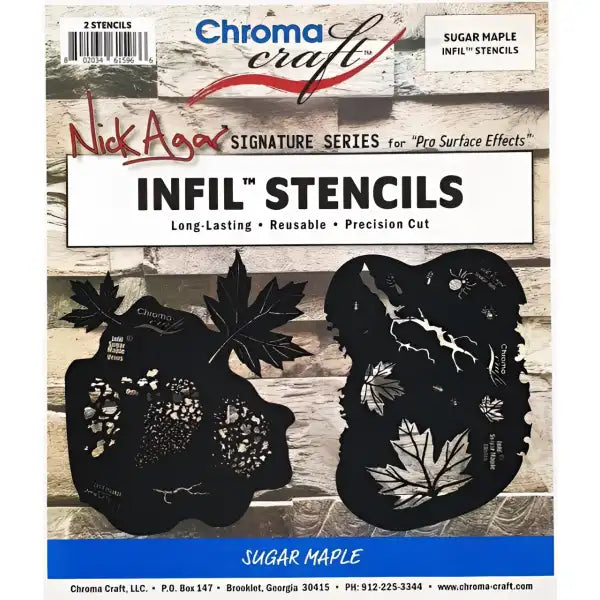 Sugar Maple Leaf Infil Stencil Set - Stencils Nick Agar has used stencils and made his own for many years creating