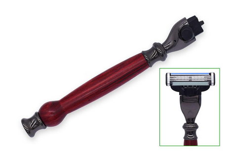 Gun Metal Mach 3 Razor Handle Kit - Razor Handle Kits - Fast shipping