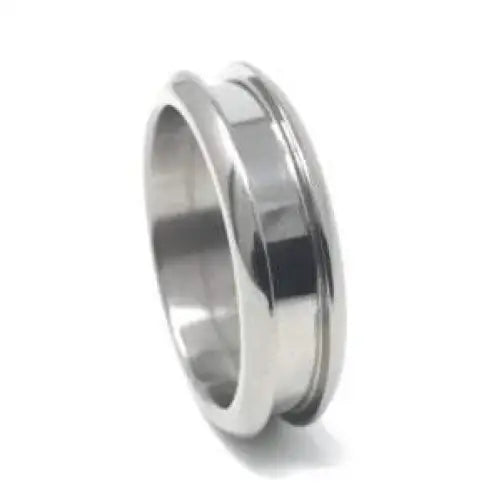 Titanium Bevelled ring core blank with screw 6mm (3mm groove) Ring Cores Fast shipping