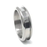Titanium Bevelled ring core blank with screw 6mm (3mm groove) Ring Cores Fast shipping