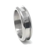 Titanium Bevelled ring core blank with screw 6mm (3mm groove) - Ring Cores Premium quality GR2 core. The is in width