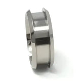 Titanium ring core - Bevelled Edges - 8mm with 5mm insert groove - Ring Cores A top quality bevelled edges. This is 8mm