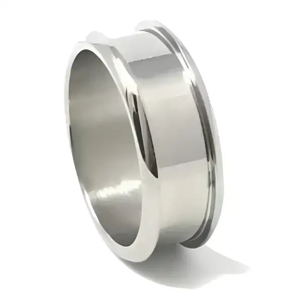 Titanium ring core with bevelled edge & screw fitment (9mm - 6mm groove) - Ring Cores A high quality a for perfect