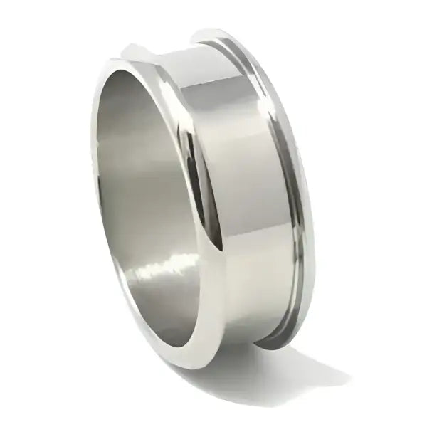 Titanium ring core with bevelled edge & screw fitment (9mm - 6mm groove) - Ring Cores - Fast shipping
