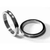 Titanium ring core with screw fit & flat edges 4mm (2mm groove) - Ring Cores - Fast shipping
