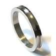 Titanium ring core with screw fit & flat edges 4mm (2mm groove) - Ring Cores width 2mm insert groove GR2 Flat 2 piece