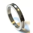 Titanium ring core with screw fit & flat edges 4mm (2mm groove) - Ring Cores - Fast shipping