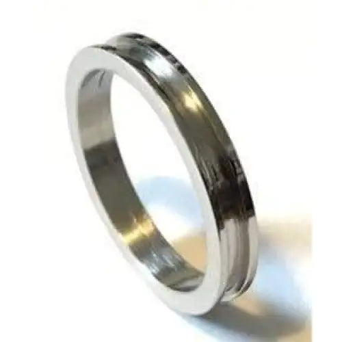 Titanium ring core with screw fit & flat edges 4mm (2mm groove) - Ring Cores - Fast shipping