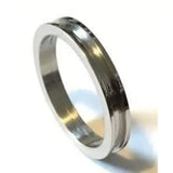 Titanium ring core with screw fit & flat edges 4mm (2mm groove) - Ring Cores - Fast shipping