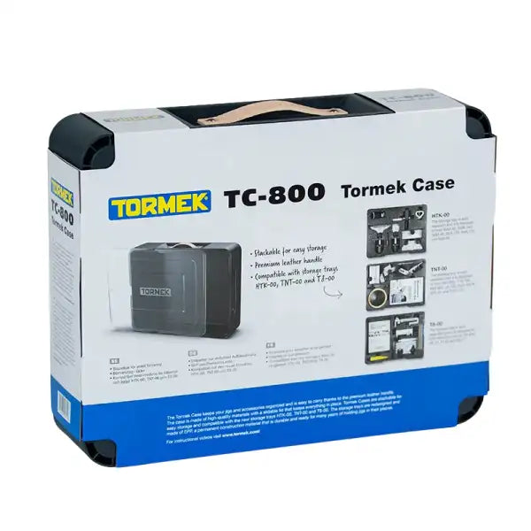Tormek Storage Case - Sharpening accessories The TC-800 keeps your jigs and organized. A stylish leather handle makes