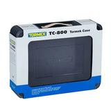 Tormek Storage Case - Sharpening accessories The TC-800 keeps your jigs and organized. A stylish leather handle makes