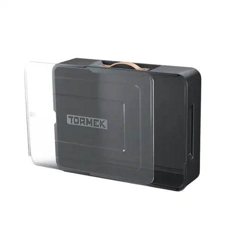 Tormek Storage Case - Sharpening accessories The TC-800 keeps your jigs and organized. A stylish leather handle makes