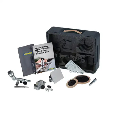 Tormek Woodturner’s Sharpening Kit - System The TNT-808 contains every jig and accessory you need to shape sharpen