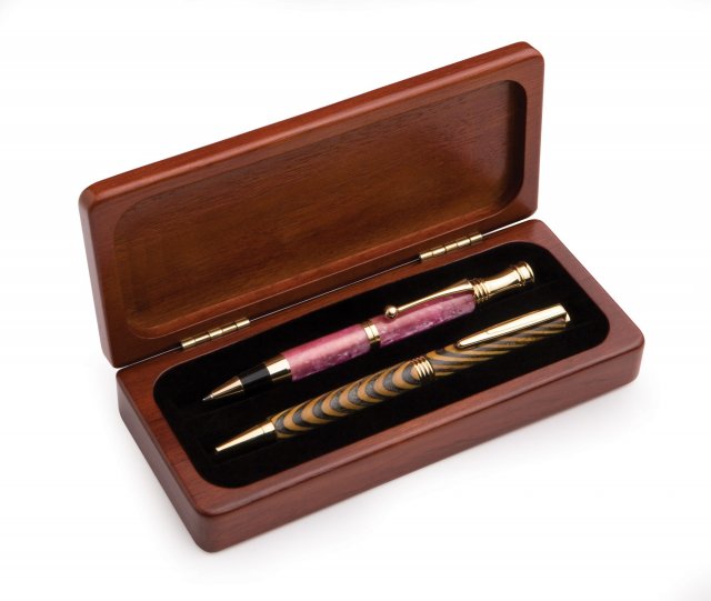 Rosewood Pen Box - Single or Double - Pen Boxes / Pouches - Fast shipping
