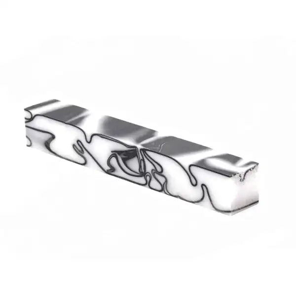 Trooper - White & Black - Kirinite Pen Blank - Blanks The white and black pen blank made in high quality acrylic