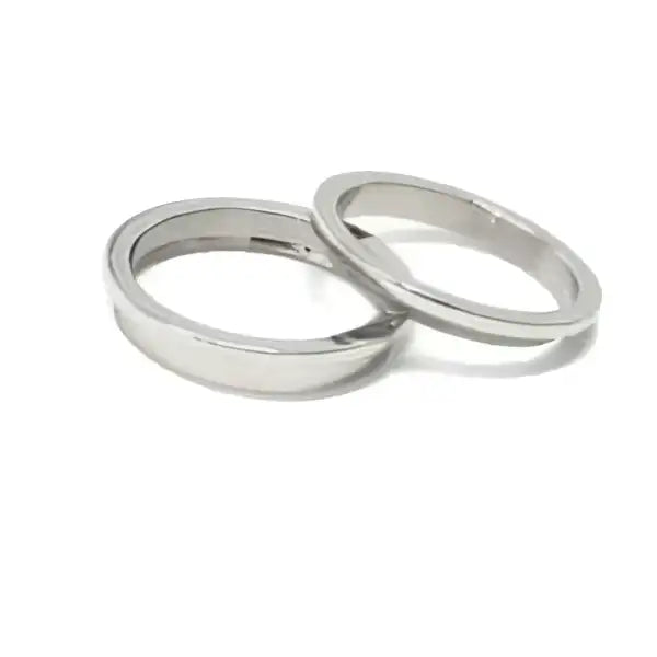 Two piece 6mm Stainless Steel Ring Core & Screw Fit - Cores 2 Comfort Quality Band with a width and fitment Flat edges
