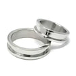 Two piece 6mm Stainless Steel Ring Core & Screw Fit - Cores 2 Comfort Quality Band with a width and fitment Flat edges