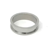 Two piece 8mm Stainless Steel Ring Core & Screw Fit - Cores Quality Band with a width and fitment Flat edges / Rims
