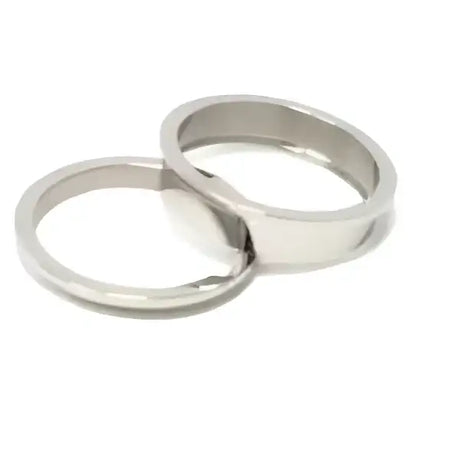 Two piece 8mm Stainless Steel Ring Core & Screw Fit - Cores Quality Band with a width and screw fitment Flat edges