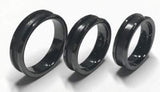 8mm Black Ceramic Inlay Ring Core - Ring Cores - Fast shipping