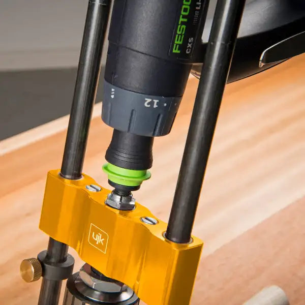 UJK Drill Guide with 10mm Chuck - Joinery Achieve accurate, straight holes every time the Technology Secure angle