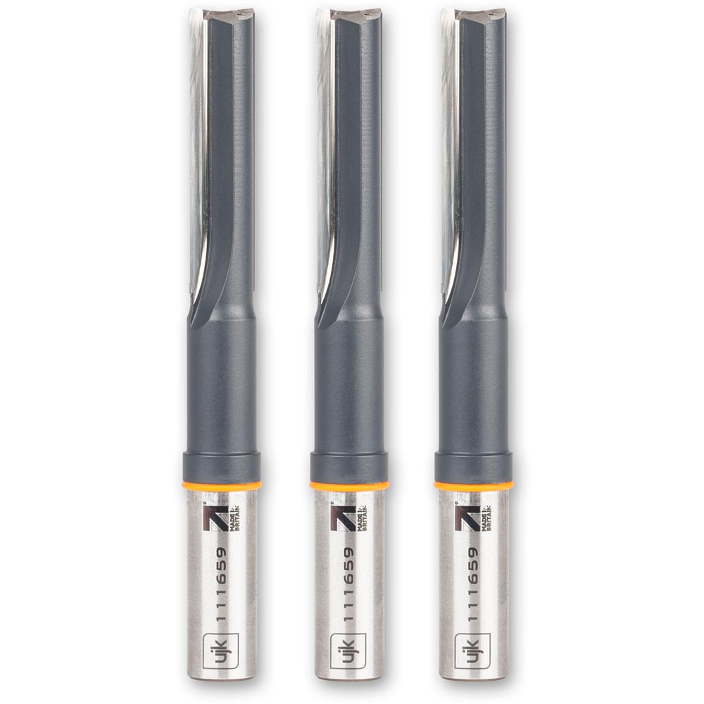UJK Kitchen Fitters Straight Router Cutters (Pkt 3)