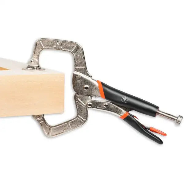 UJK Locking C Clamp 75mm - Pocket Hole Joinery C-Clamp with a throat depth Strong quick release clamp 45mm face pads