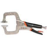 UJK Locking C Clamp 75mm - Pocket Hole Joinery C-Clamp with a throat depth Strong quick release clamp 45mm face pads