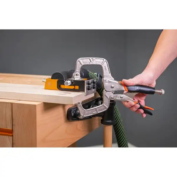UJK Locking C Clamp 75mm - Pocket Hole Joinery C-Clamp with a throat depth Strong quick release clamp 45mm face pads