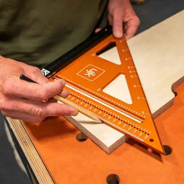 UJK Professional Woodworker’s Marking Square 250mm - & Measuring grade woodworkers square British made, CNC-machined