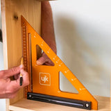 UJK Professional Woodworker’s Marking Square 250mm - & Measuring grade woodworkers square British made, CNC-machined