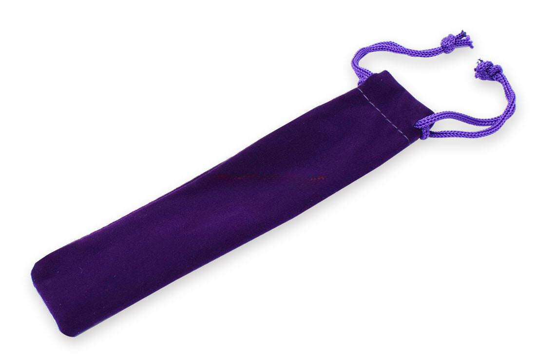purple 10 pack Velvet Drawstring Pen Pouches