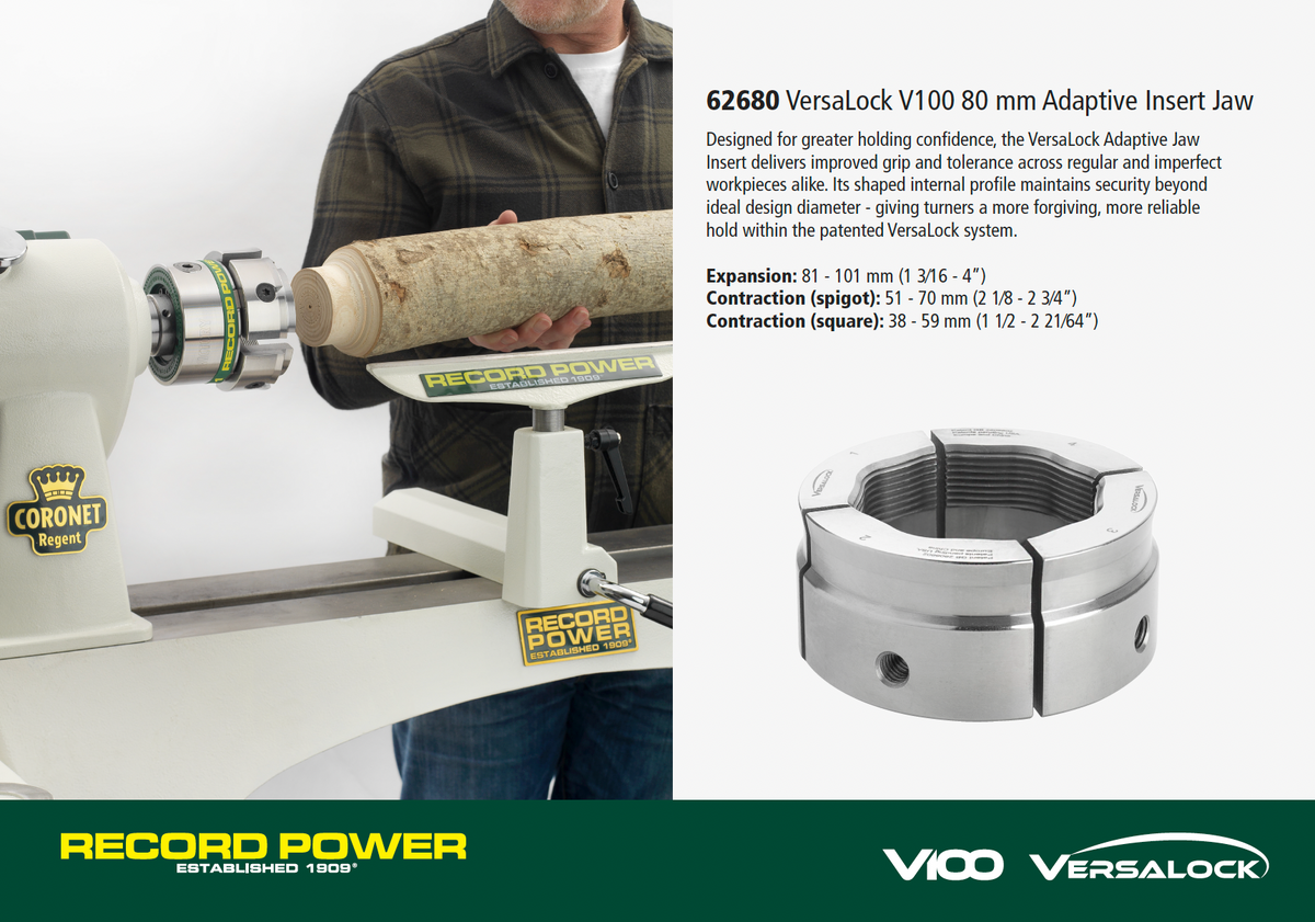 VersaLock V100 80mm Adaptive Jaw Insert
