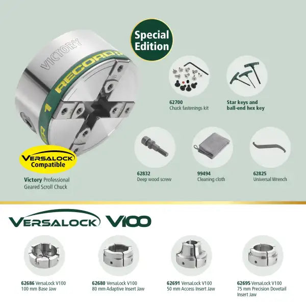 Victory V100 Series Package Deal M33 ASR Version - x 3.5 tpi Building on the success of VersaLock V50 50 mm system, 100