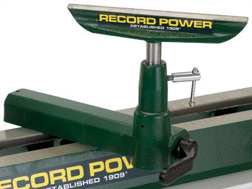 Tool Rest  Heavy tool rest and banjo with very positive cam lock for easy one handed movement.