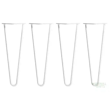 White Hairpin Table Legs - 14’’ / 35cm - Sized 14 / Coffee table size Set of 4 legs with screws. The are made from 10cm