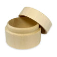 Wooden Round Ring Box - Pyrography Project - wooden pill / box with snug fitting lid. box. Unfinished, light wood