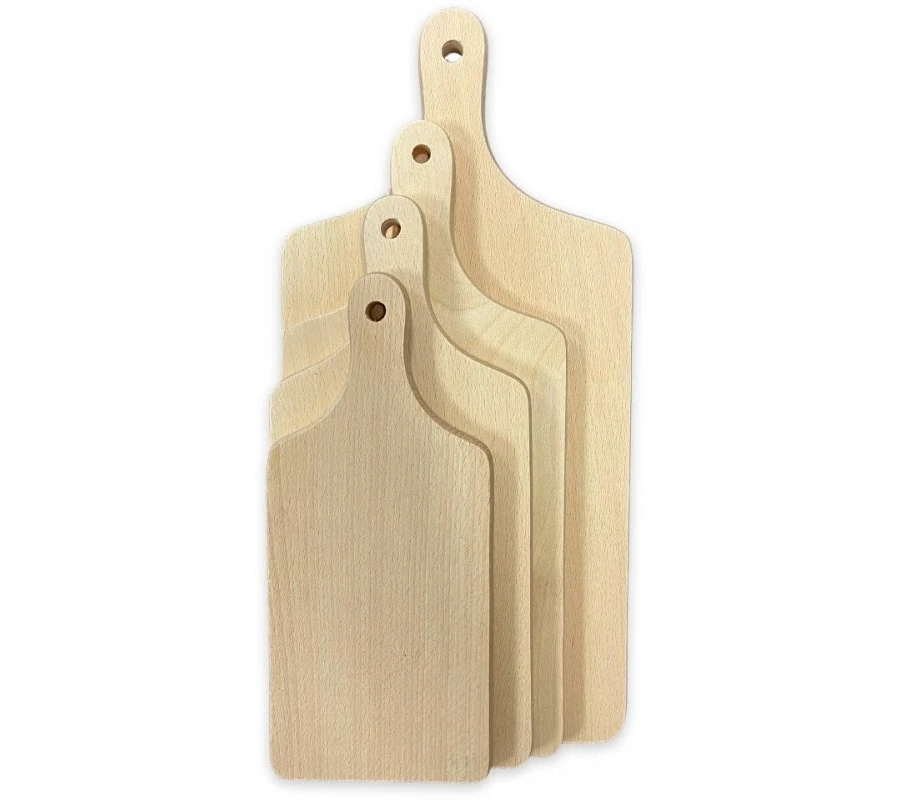 Beech wooden paddle cutting boards or serving platters for pyrography or resin decorations