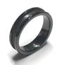 8mm Black Ceramic Inlay Ring Core - Ring Cores - Fast shipping