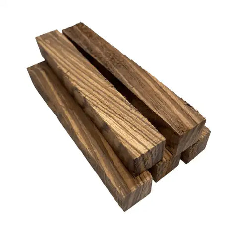 Zebrano Pen Turning Blanks - Pack of 5 - Exotic Hardwood Approx size 19mm x 150mm.