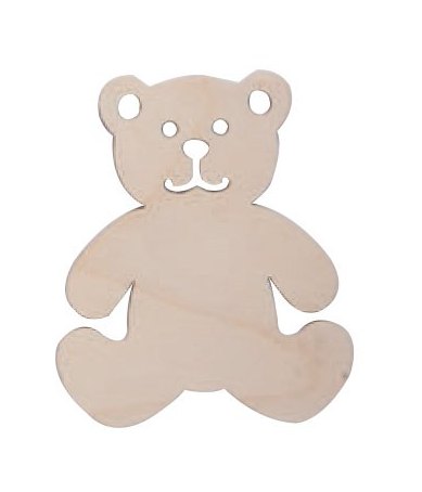 Wooden Teddy Bear - Pyrography Project - pyrography blank perfect for the kids! Comes complete with a face and cut