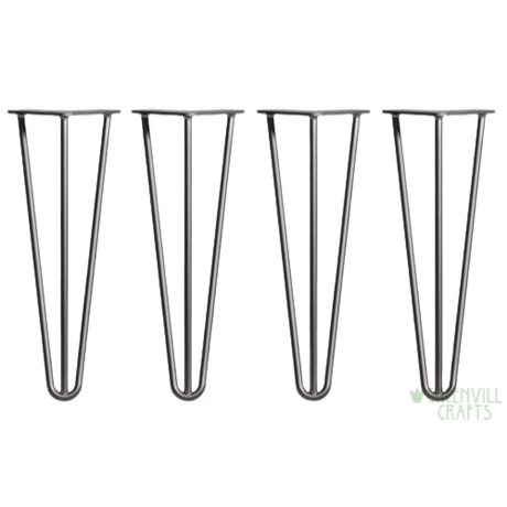 Black Hairpin Table Legs - 14" / 35cm Hair Pin Legs