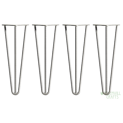 Zinc Hairpin Table Legs - 14" / 35cm Hair Pin Legs