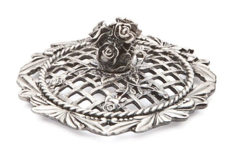 Rose Topped - Perforated Decorative Pewter Lid (Potpourri) Craft Supplies