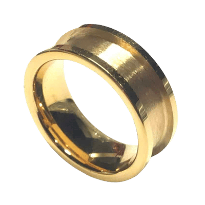 8mm IP Gold Plated Tungsten Carbide Ring Core Greenvill Crafts