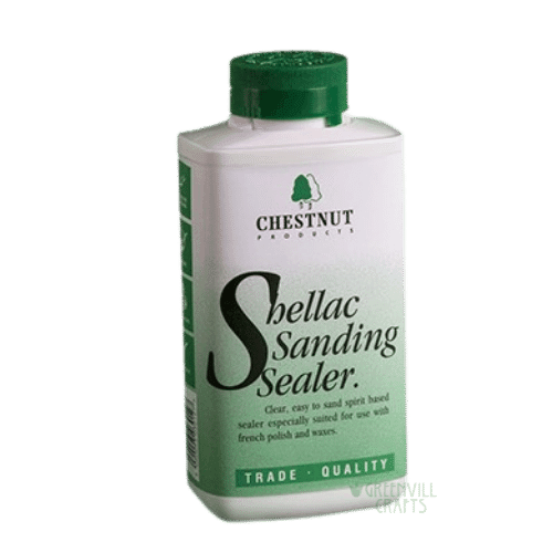 Shellac Sanding Sealer Chestnut Products sealing timber prior to french polish or a wax. Has high percentage of real shellac to make it easy to apply and quick drying. Applied by cloth, brush or spray it dries in about 20 minutes