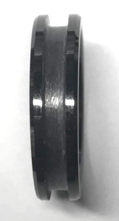 8mm Black Ceramic Inlay Ring Core Greenvill Crafts
