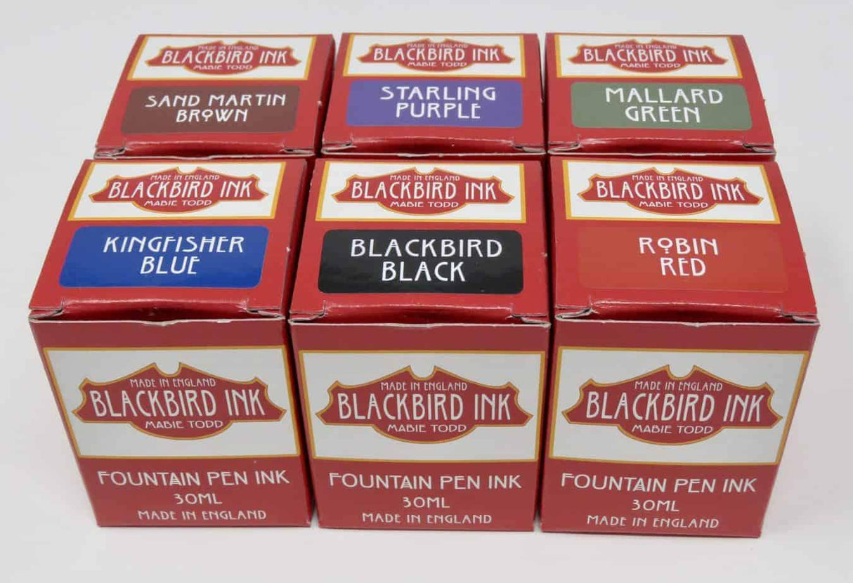 Magpie Blue / Black Fountain Pen Ink Blackbird Ink